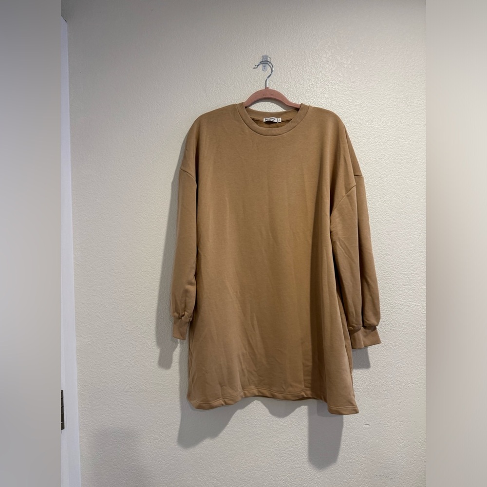 Stradivarius - Sweatshirt Dress - Tan - Size S